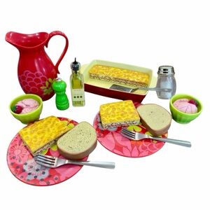 American Girl Doll Delicious Dinner Lasagna Supper Set Retired 2013